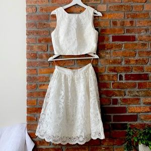 Two-piece white dress Lucy Paris